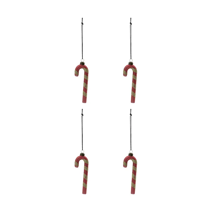 Stick joulukoriste 4-pack - Pölyinen punainen - House Doctor