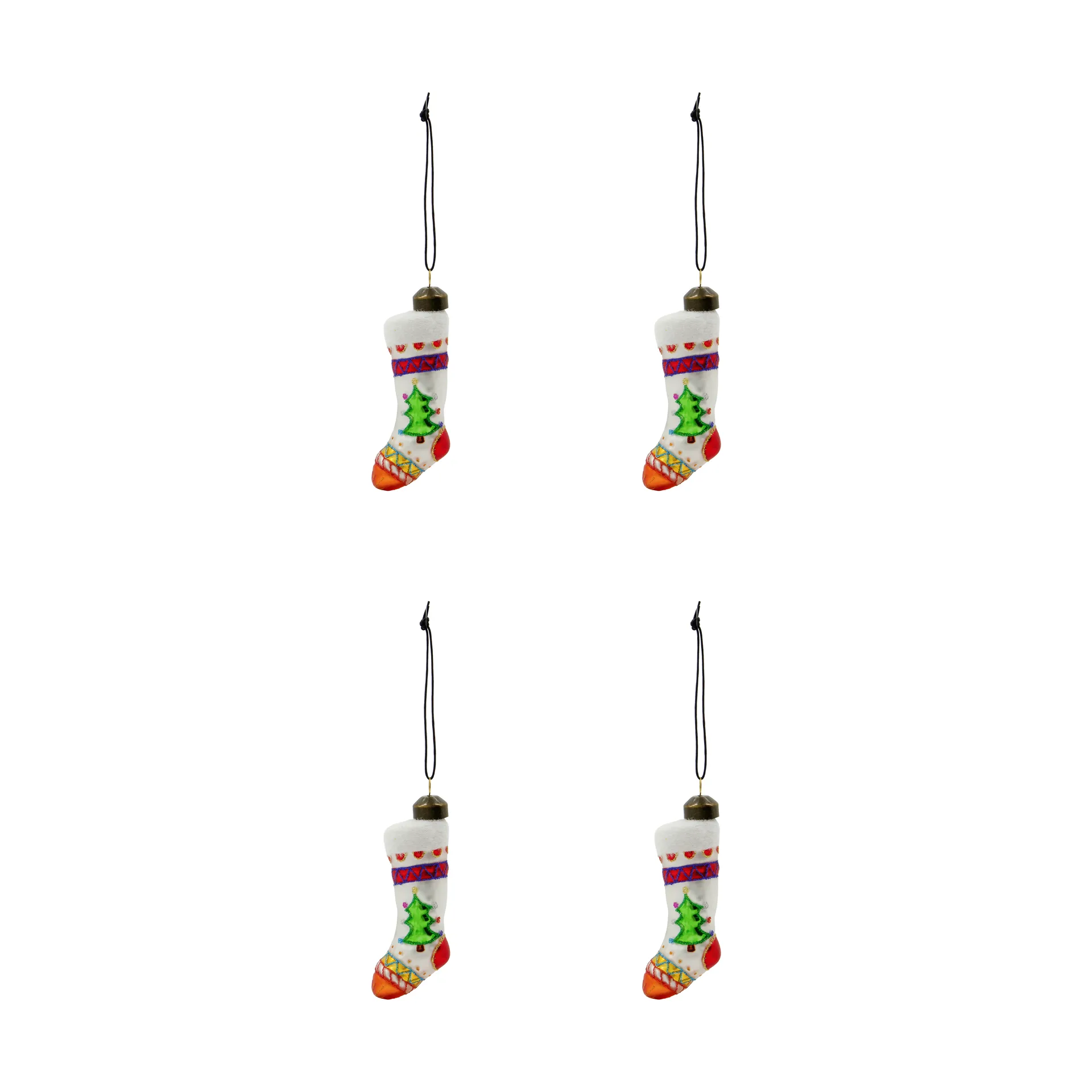 Stok joulusukka joulukoriste 4-pack, Punainen, valkoinen House Doctor