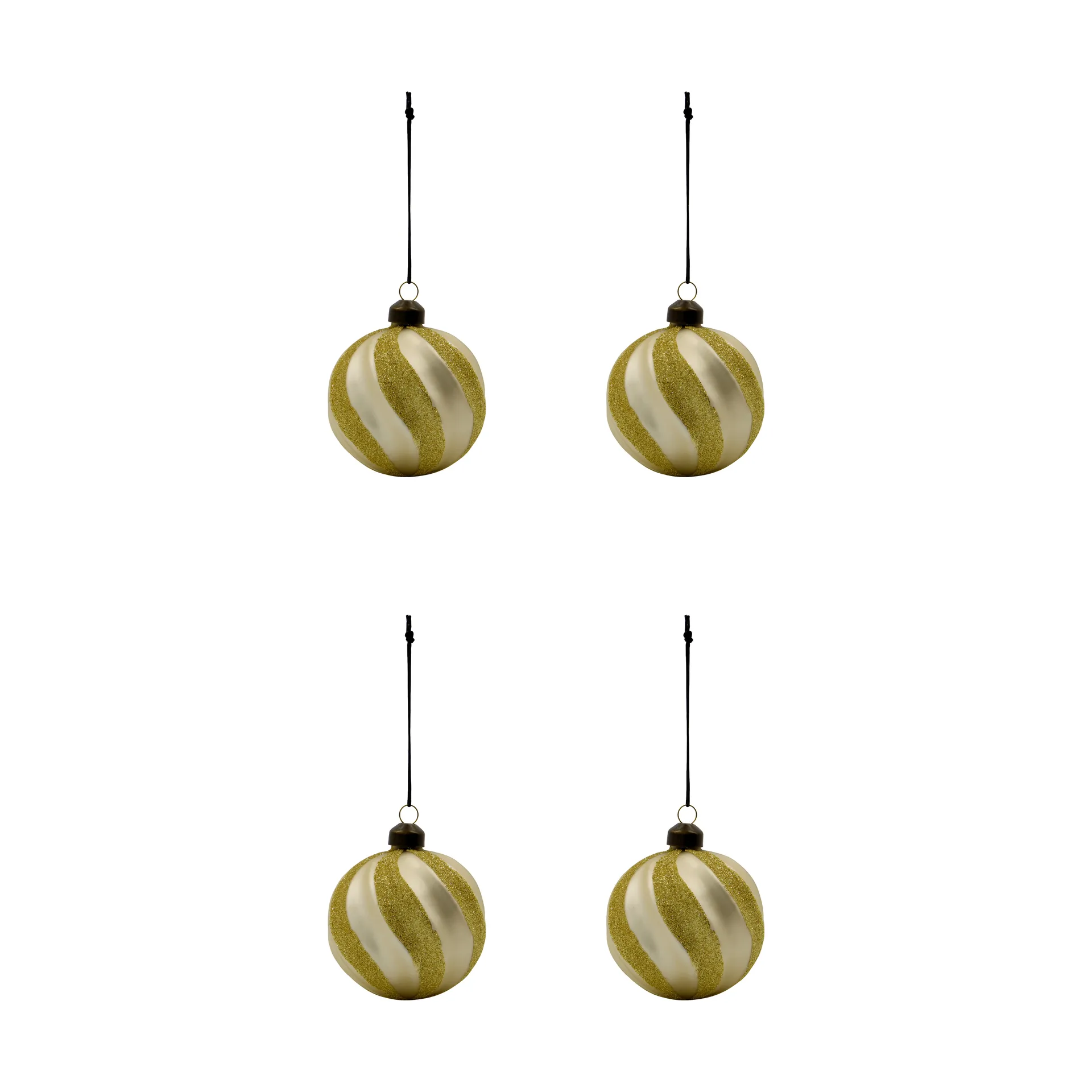 Swirl joulukuusenkoriste 4-pack, Samppanjakulta House Doctor
