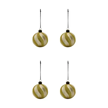 Swirl joulukuusenkoriste 4-pack - Samppanjakulta - House Doctor