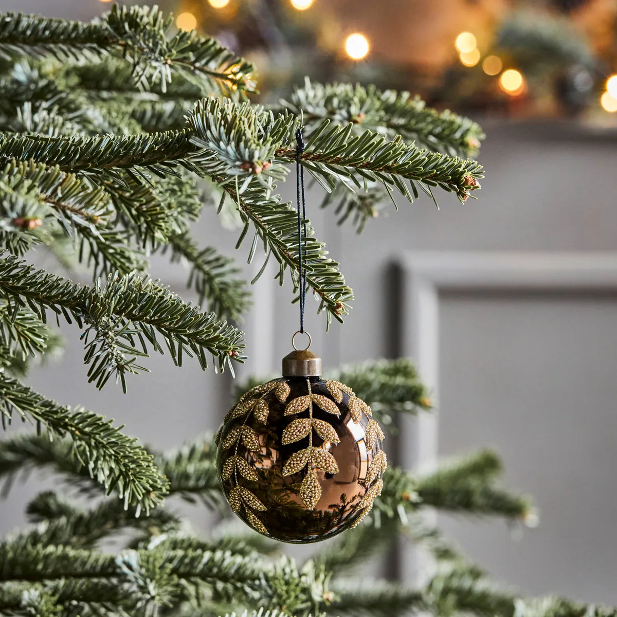 Tani joulupallo Ø8 cm 4 kpl, Ruskea House Doctor