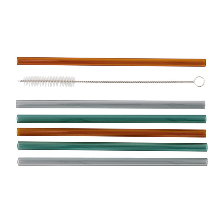 Vaca lasipilli, 6-pakkaus  - Green-grey-orange - House Doctor