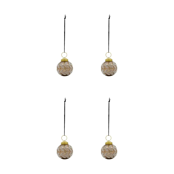 Vellu joulukuusenkoriste 4-pack - Hiekka - House Doctor