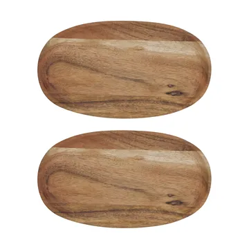 Wood-tarjotin 12,5x22,5 cm 2-pack - Luonto - House Doctor