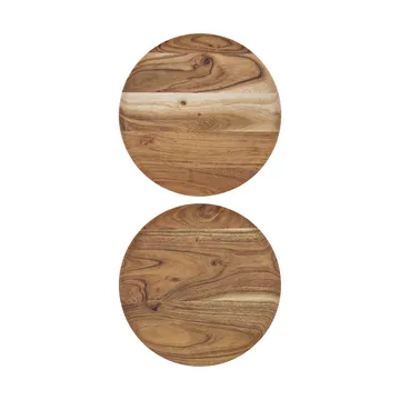 Wood tarjotin Ø25 cm 2-pack. - Luonto - House Doctor