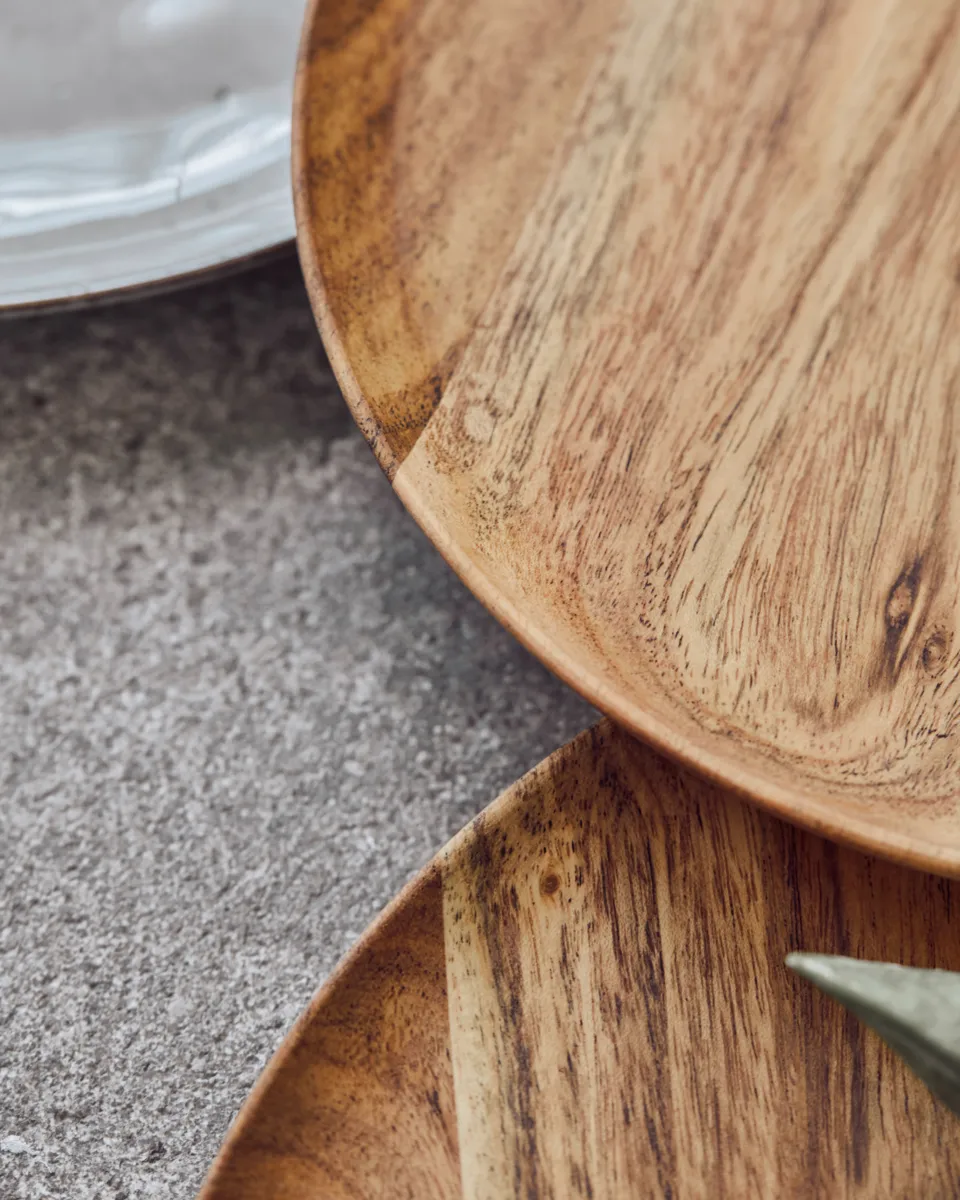 Wood tarjotin Ø25 cm 2-pack., Luonto House Doctor