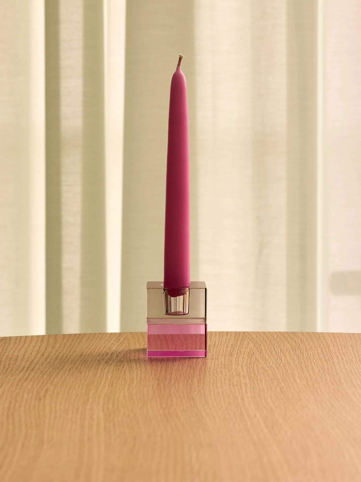 Block kynttilänpidike 2 osaa, Ruskea-vihreä, harmaa-vaaleanpunainen Hübsch Interior