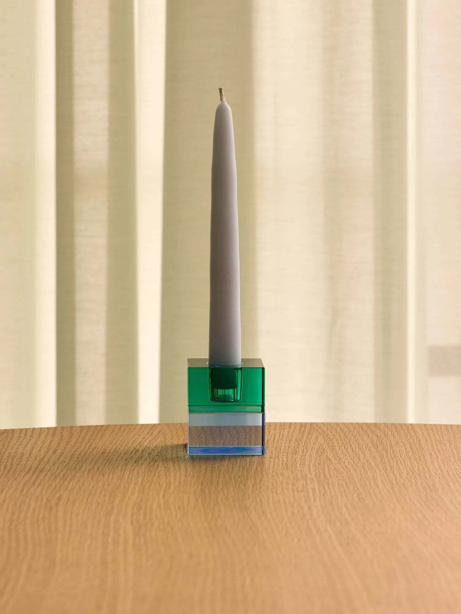 Block kynttilänpidike 2 osaa, Vihreänsininen, oranssinvihreä Hübsch Interior