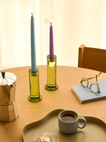 Cut kynttilänpidike 2 osaa - Vihreä - Hübsch Interior