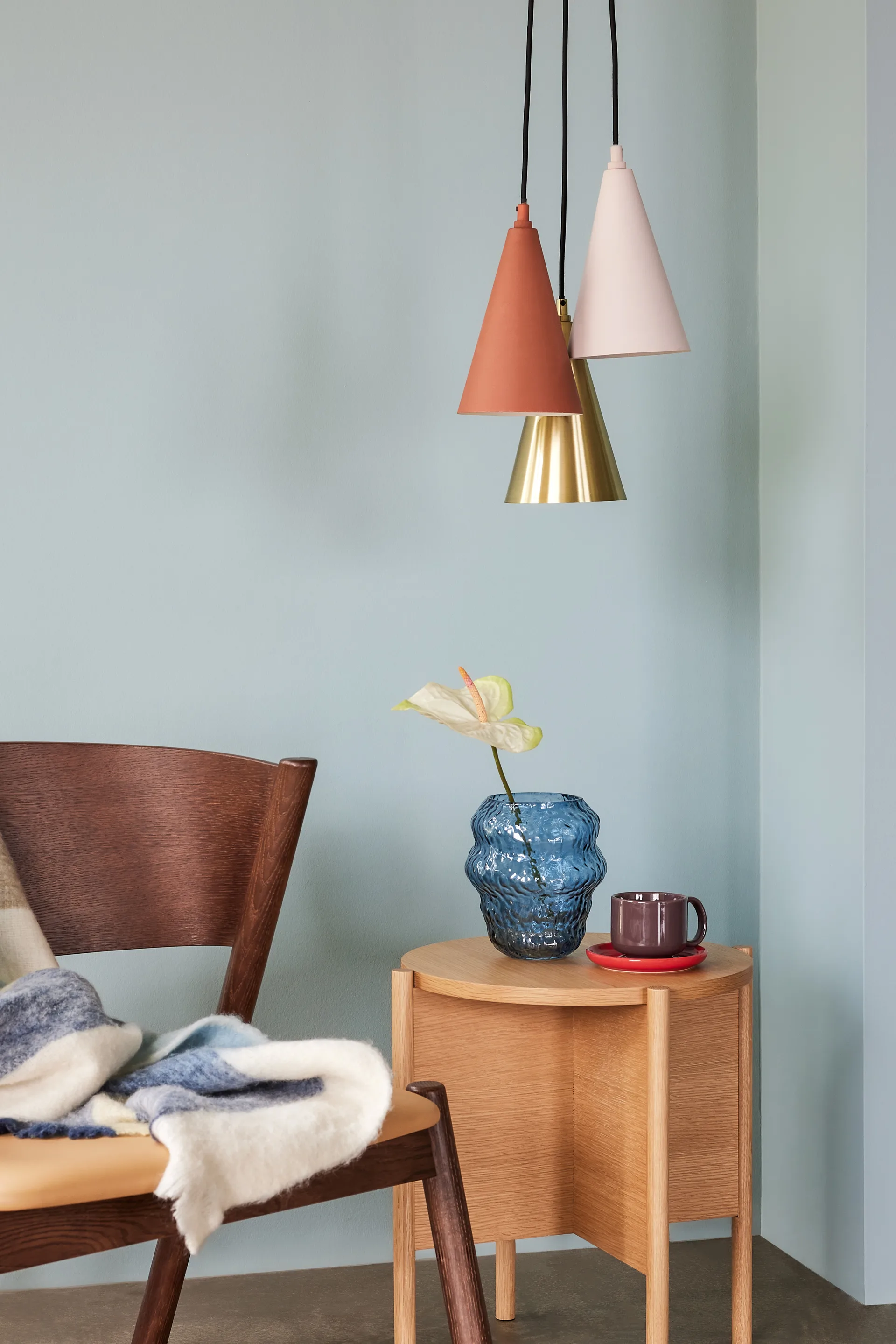 Drop Riippuvalaisin 3 kpl, Ruskea-messinki-beige Hübsch Interior