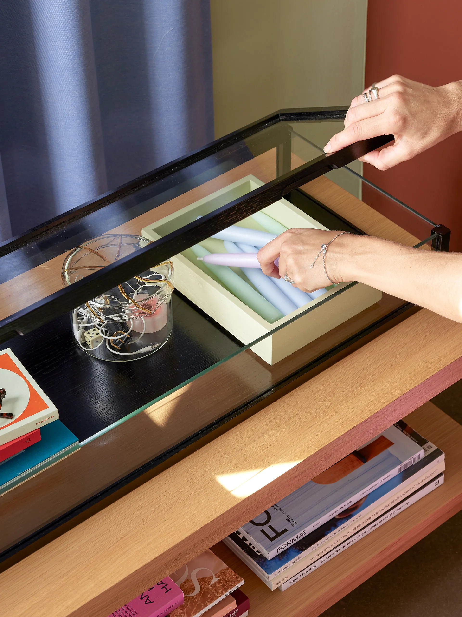 Heir säilytyspurkki matala, Keltainen Hübsch Interior