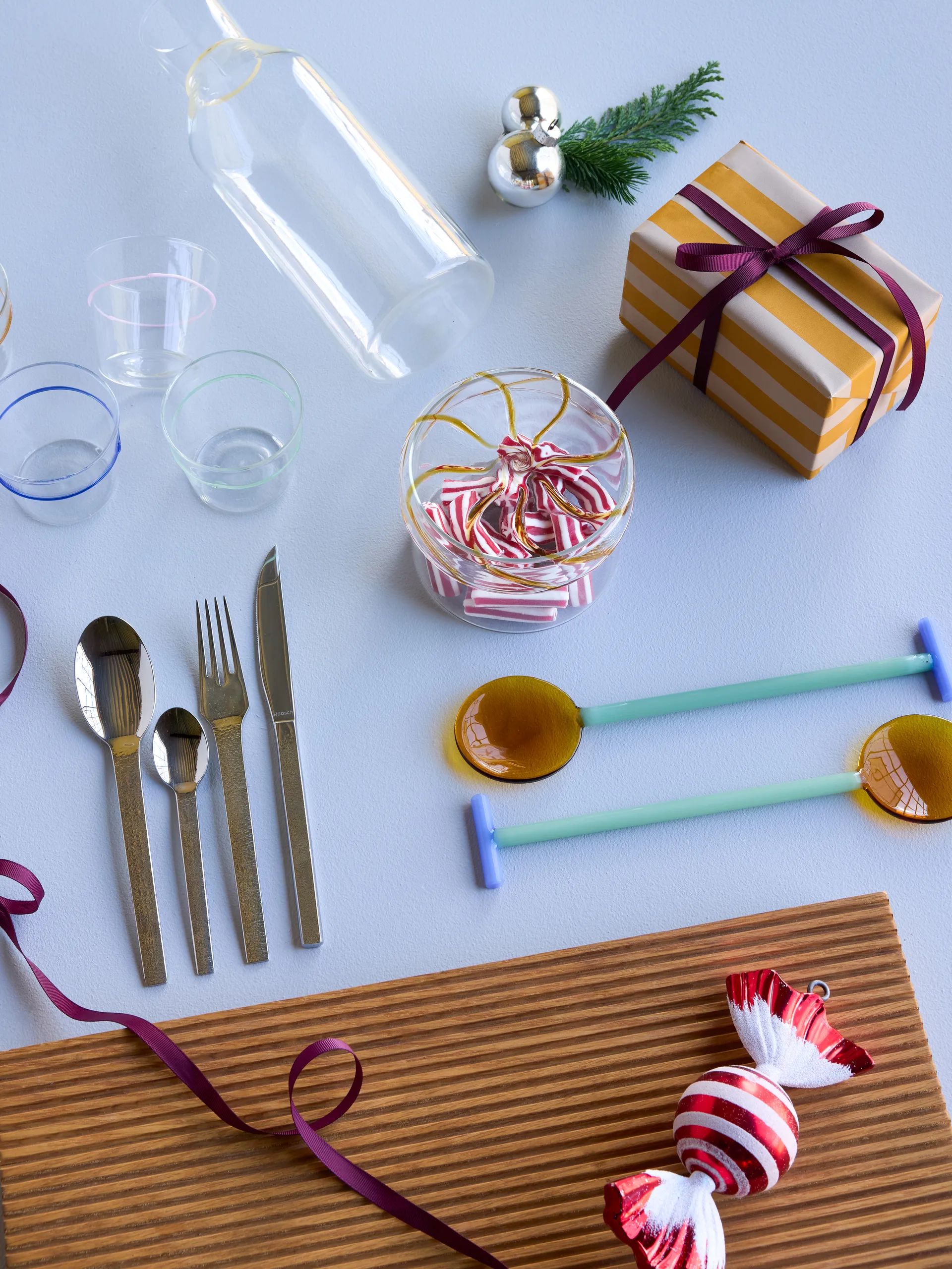 Heir säilytyspurkki matala, Keltainen Hübsch Interior