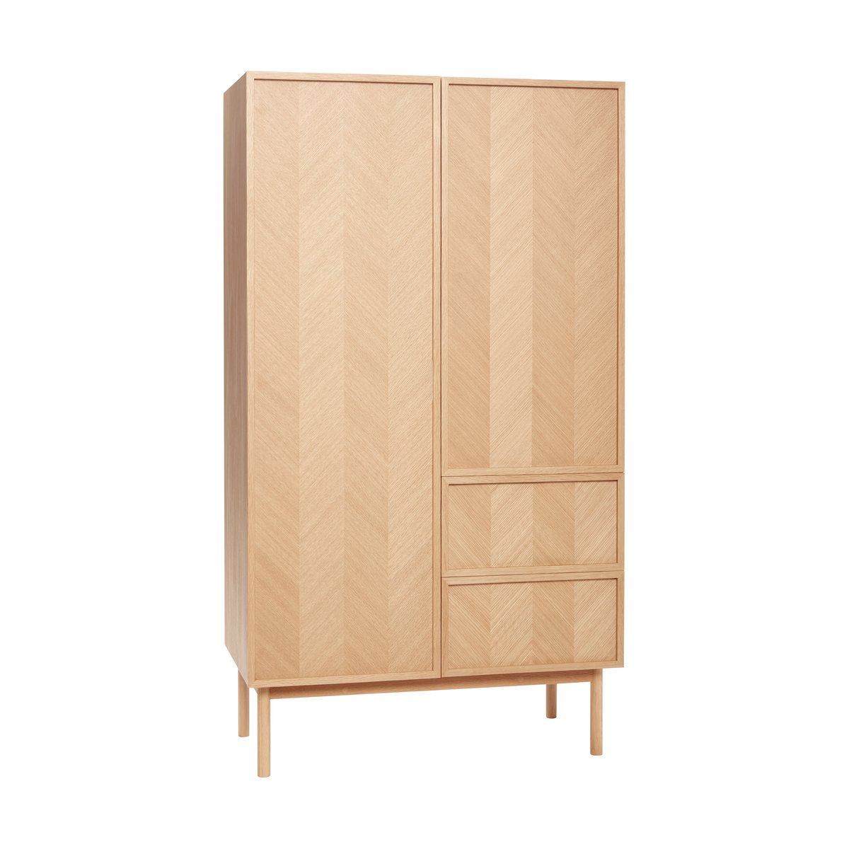 Hübsch Herringbone vaatekaappi suuri Tammi | Skandinaavinen Sisustus | Kaapit & Vitriinit | Beige