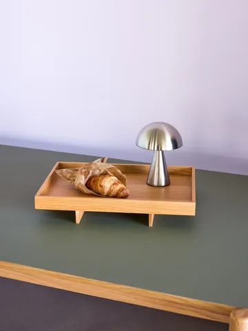 Mush kannettava pöytälamppu - Nikkeli - Hübsch Interior