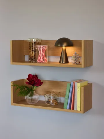 Mush kannettava pöytälamppu - Poltettu messinki, 20 cm - Hübsch Interior