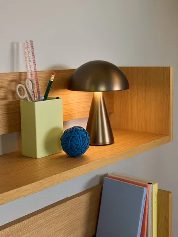 Mush kannettava pöytälamppu - Poltettu messinki, 20 cm - Hübsch Interior