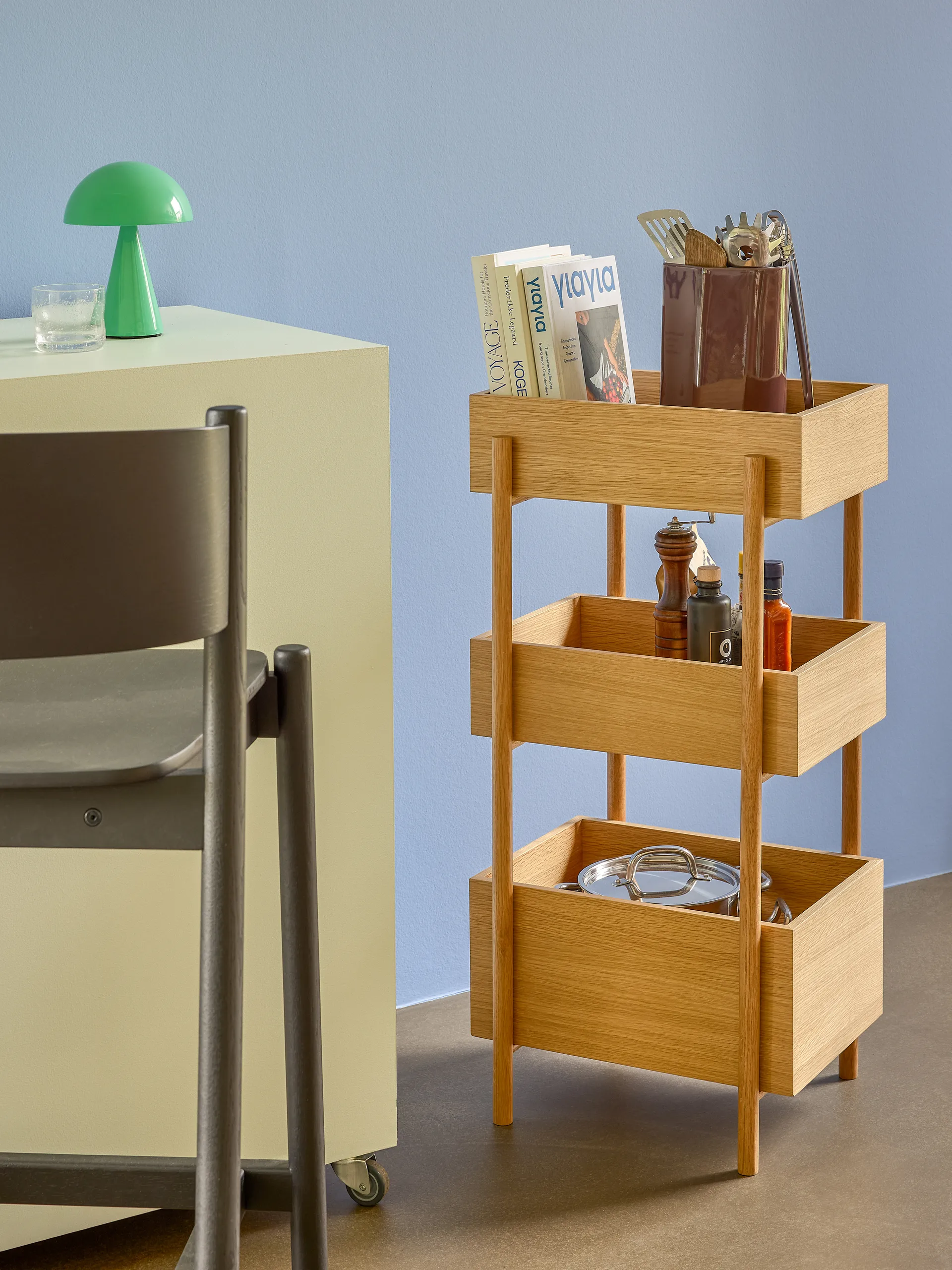 Mush kannettava pöytälamppu, Vihreä Hübsch Interior