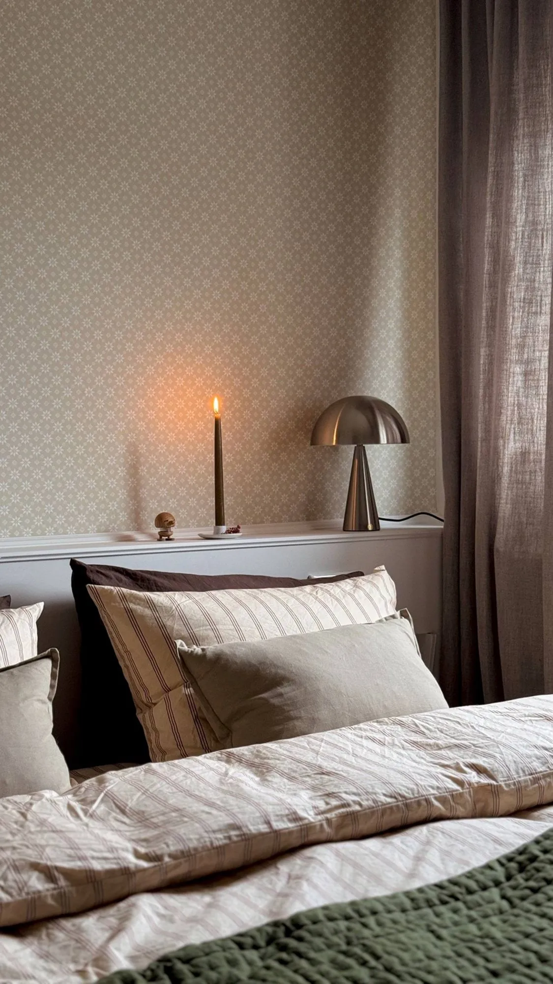 Mush pöytälamppu, Nikkeli, mini 34 cm Hübsch Interior