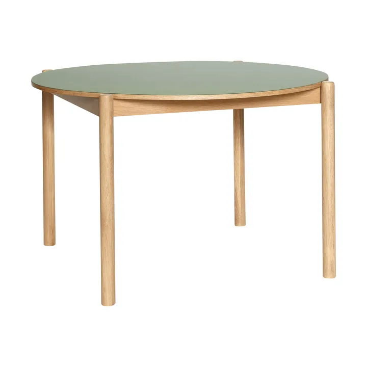 Oblique ruokapöytä - Olive, Ø126 cm - Hübsch