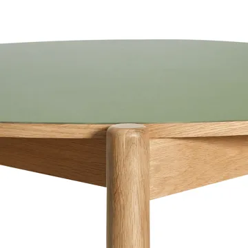 Oblique ruokapöytä - Olive, Ø126 cm - Hübsch Interior