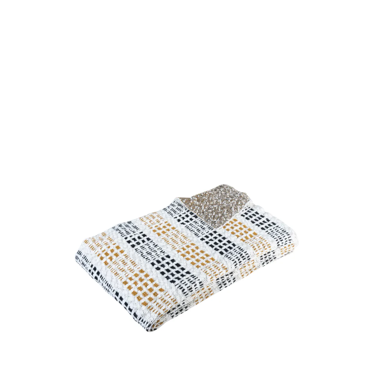 Hübsch Puuvillainen viltti 130x200 cm Musta