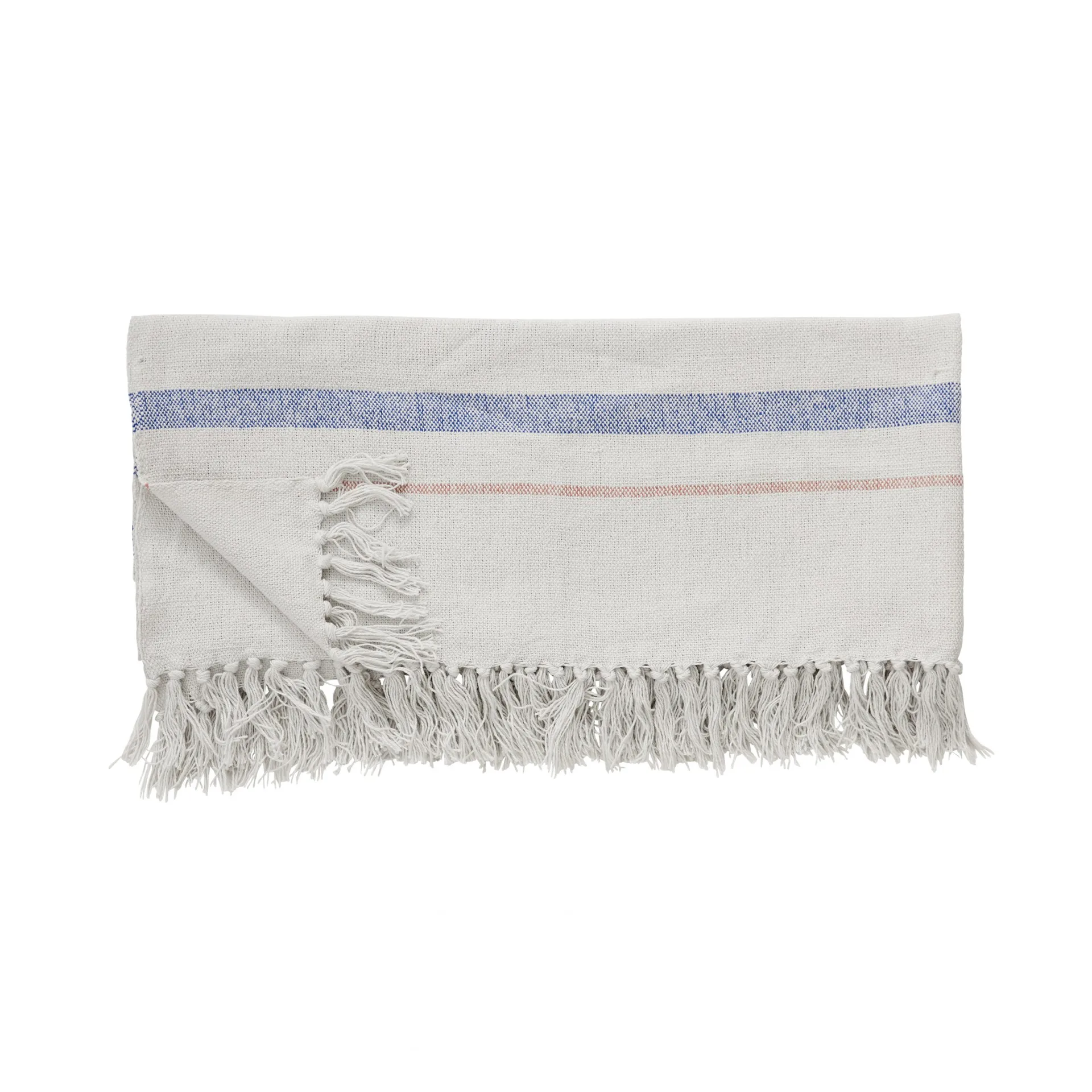 Puuvillainen viltti 140x200 cm, Beige-sininen-punainen Hübsch Interior