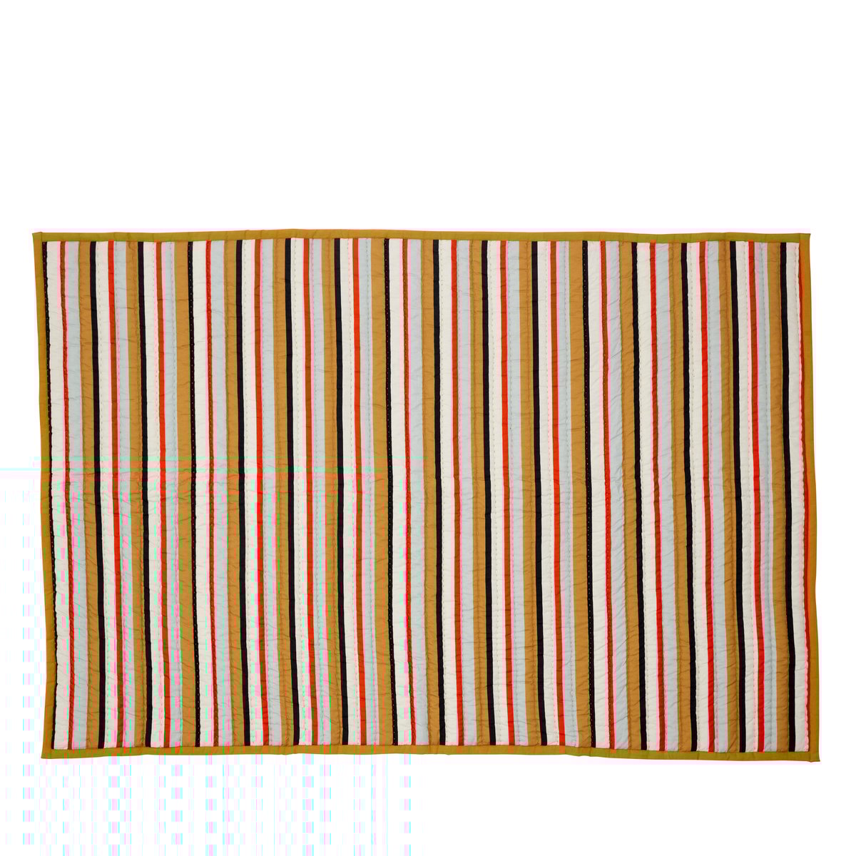 Hübsch Puuvillainen viltti 140x200 cm Ruskea-musta-valkoinen-punainen-sininen