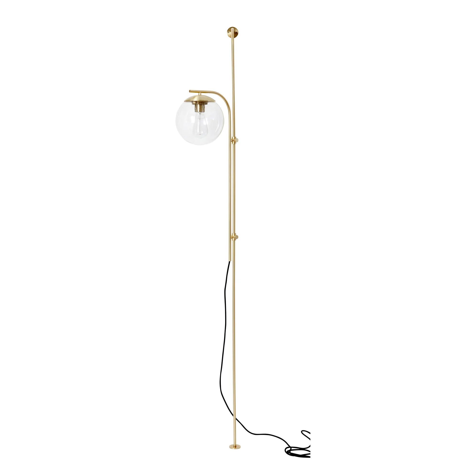 Seinävalaisin 182 cm, Metalli-lasi-messinki-kirkas Hübsch Interior