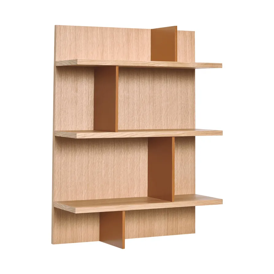 Hübsch Stand-hylly Tammi-punainen, 60x80x22 cm