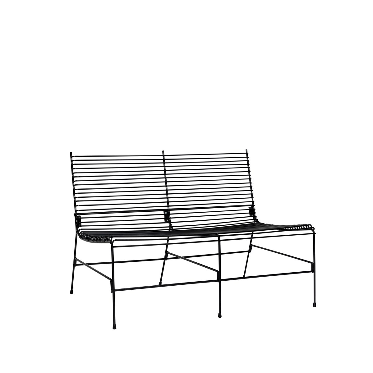 Hübsch String penkki ulos 121x88 cm Musta | Skandinaavinen Sisustus | Penkit | Musta