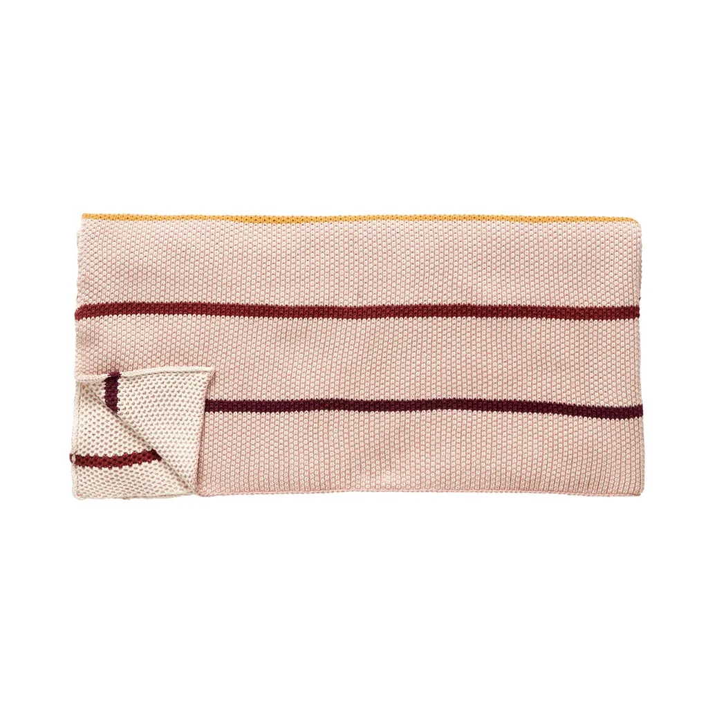 Viltti 130x200 cm puuvillaa, Punaisen eri sävyt: vaaleanpunainen, punainen, oranssi Hübsch Interior