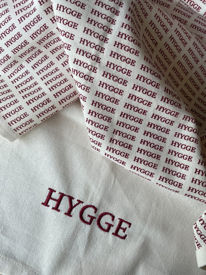 Humdakin Embroidered -keittiöpyyhe, Off white/Red Humdakin