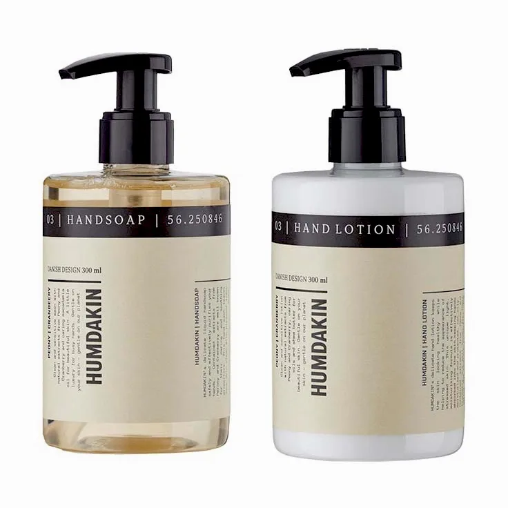 Humdakin käsienhoitopakkaus 2 x 300 ml, Peony & cranberry Humdakin