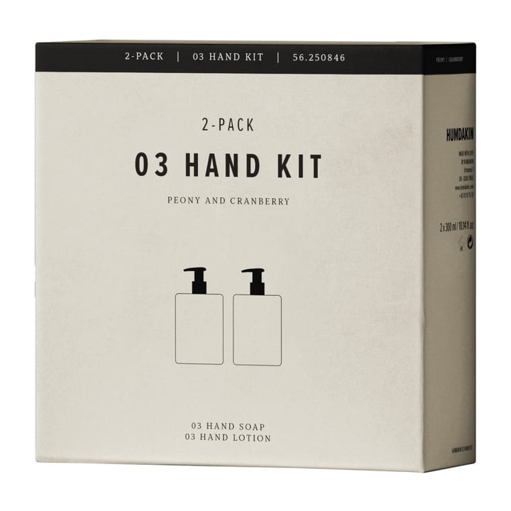 Humdakin käsienhoitopakkaus 2 x 300 ml - Peony & cranberry - Humdakin