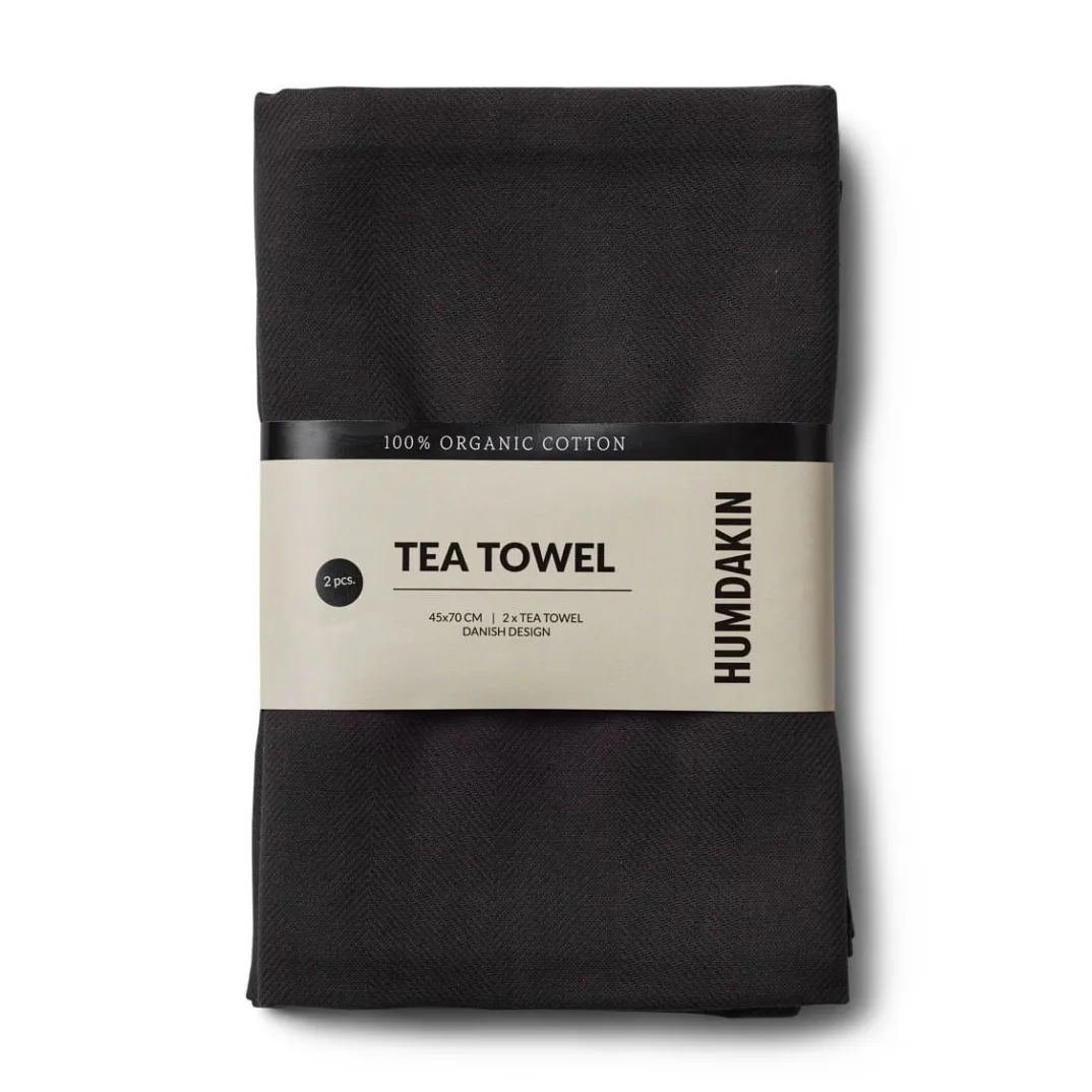 Humdakin Recycled keittiöpyyhe 45 x 70 cm 2-pack, Coal  Humdakin