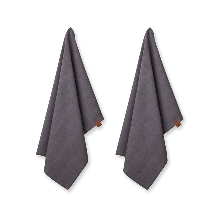 Humdakin Recycled keittiöpyyhe 45 x 70 cm 2-pack, Dark ash Humdakin