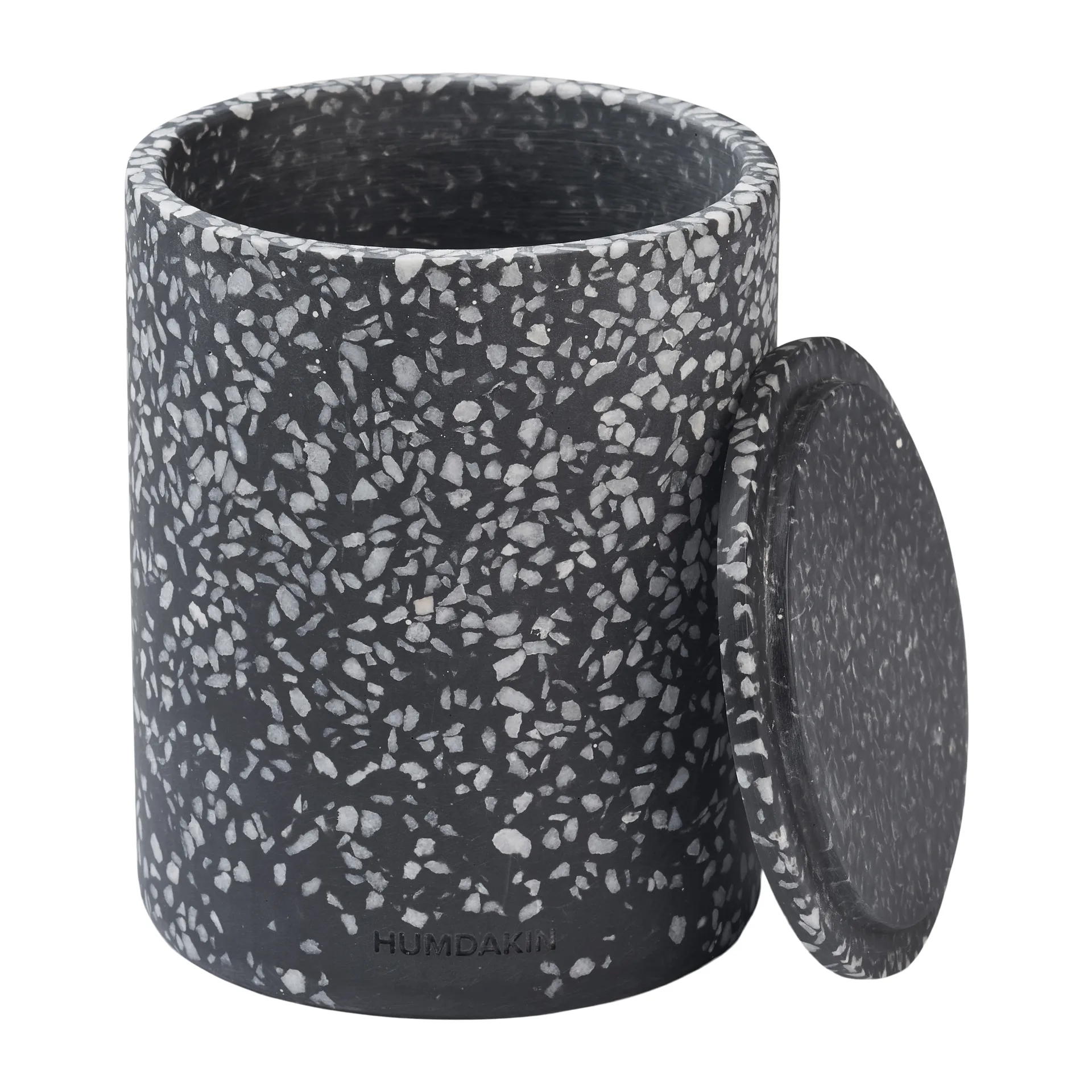 Humdakin Terrazzo kannellinen maljakko Ø 10 cm, Black Humdakin
