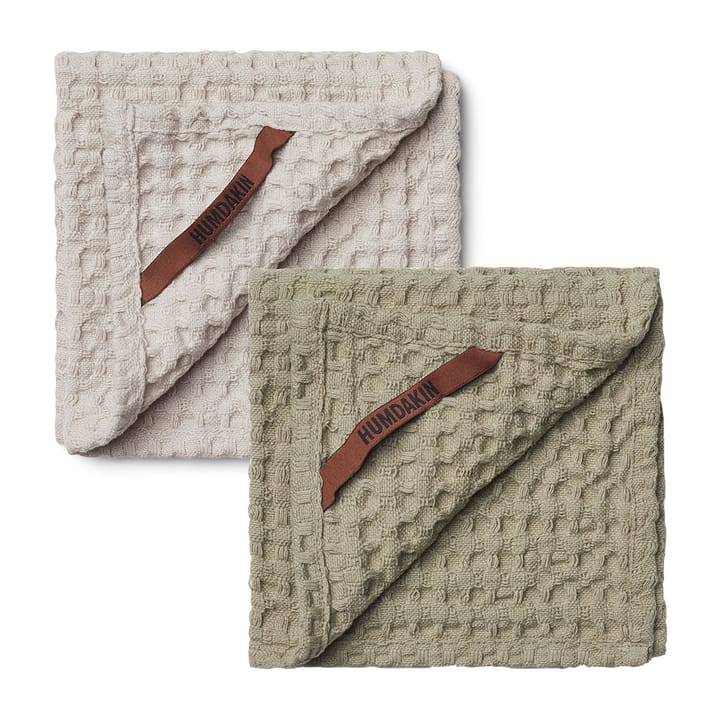 Humdakin Waffle -tiskipyyhe 28x28 cm 2-pakkaus, Oak-light stone Humdakin