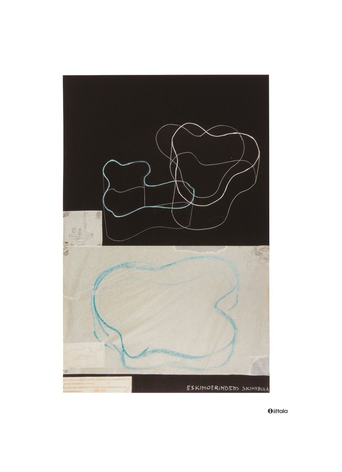 Iittala Aalto art Sketch black juliste 50×70 cm