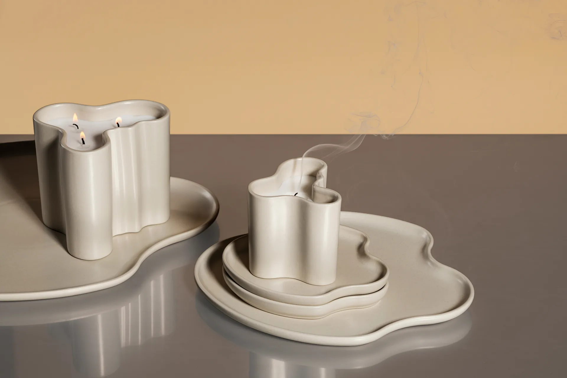 Aalto tuoksukynttilä 8 cm, Hiekka Iittala