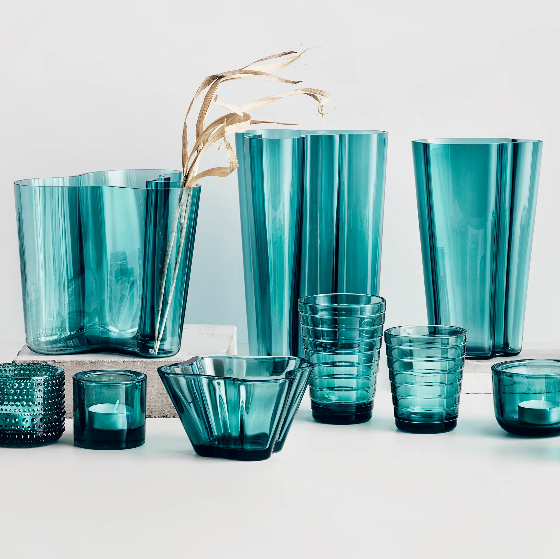 Alvar Aalto kulho 75 mm, merensininen Iittala