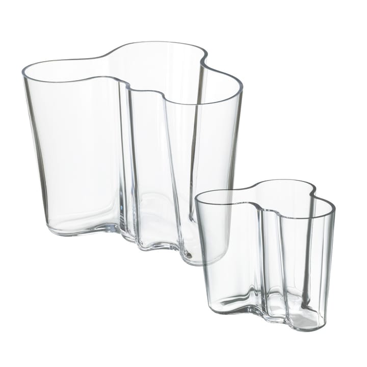 Alvar Aalto maljakko, lahjasetti - kirkas - Iittala