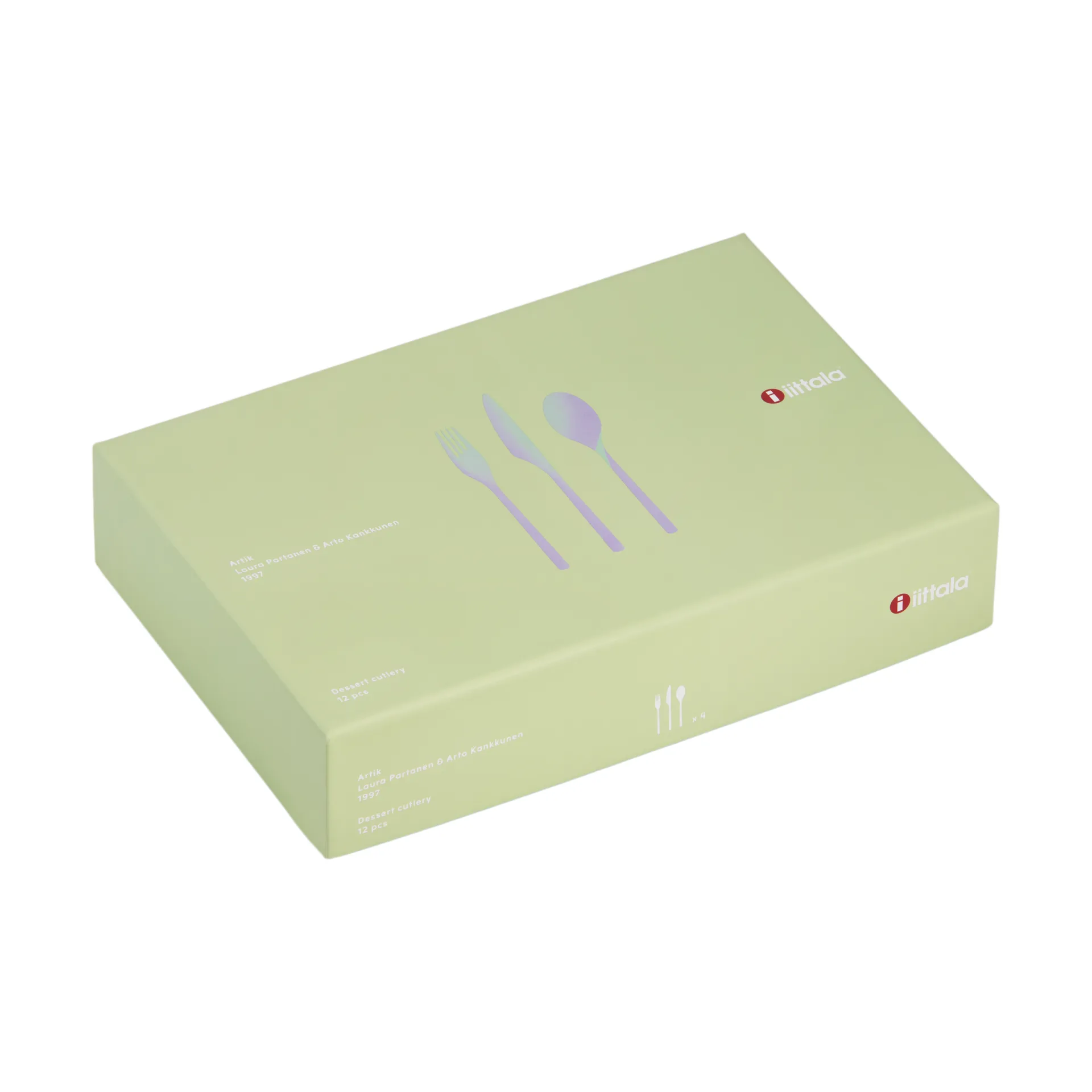 Artik jälkiruoka-aterimet lahjapakkauksessa 12 osaa, Kiiltävä Iittala