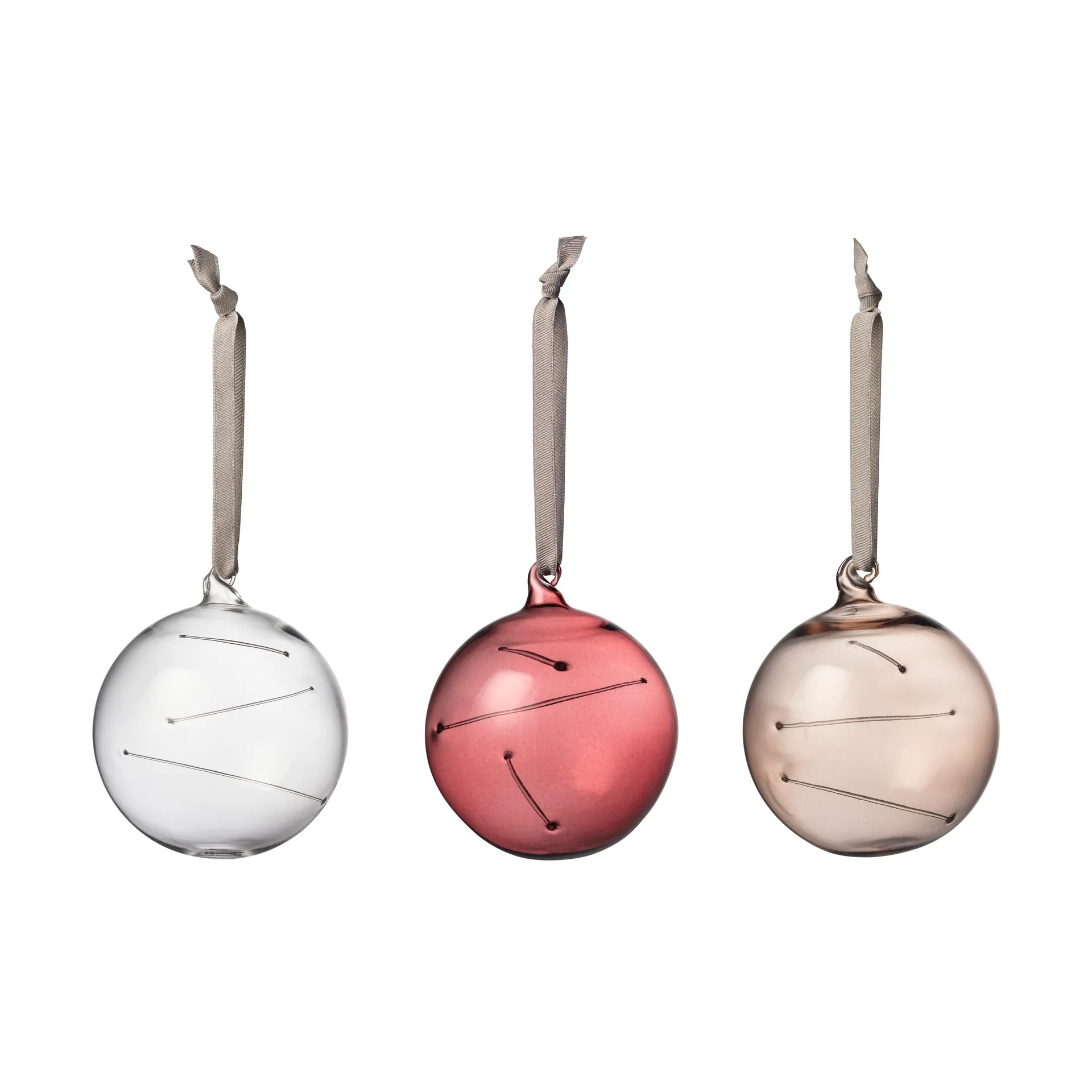 Aurinkopallo Ø8 cm 3 osaa, Kirkas-sametti-pellava Iittala