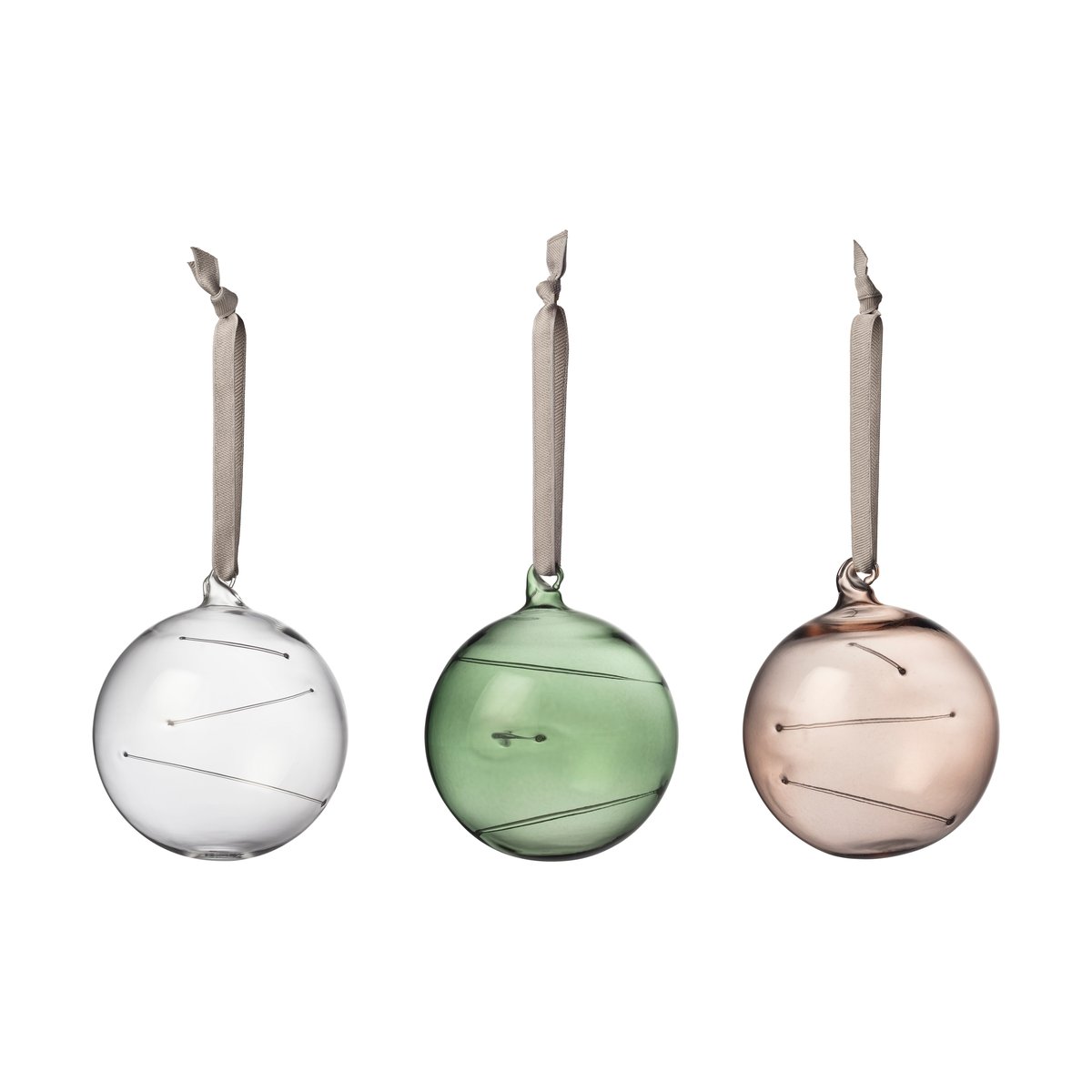 Iittala Aurinkopallo 8 cm 3 osaa Kirkas-vihreä-pellava