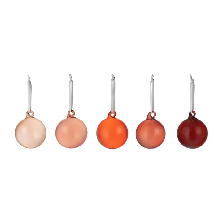 Iittala julkula lasi Ø4 cm 5 osaa - Punainen - Iittala