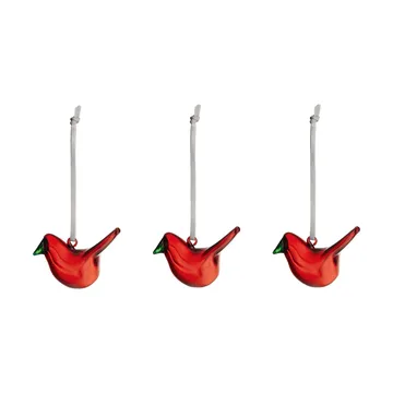 Iittala lasilintu - Punainen, 3-pack - Iittala