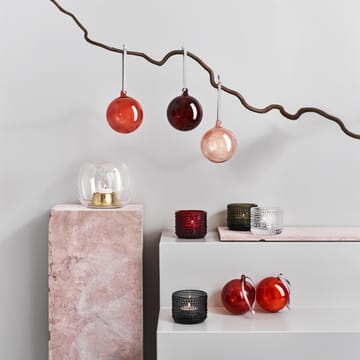 Iittalan lasinen joulupallo 80 mm 5 kpl - Punainen - Iittala