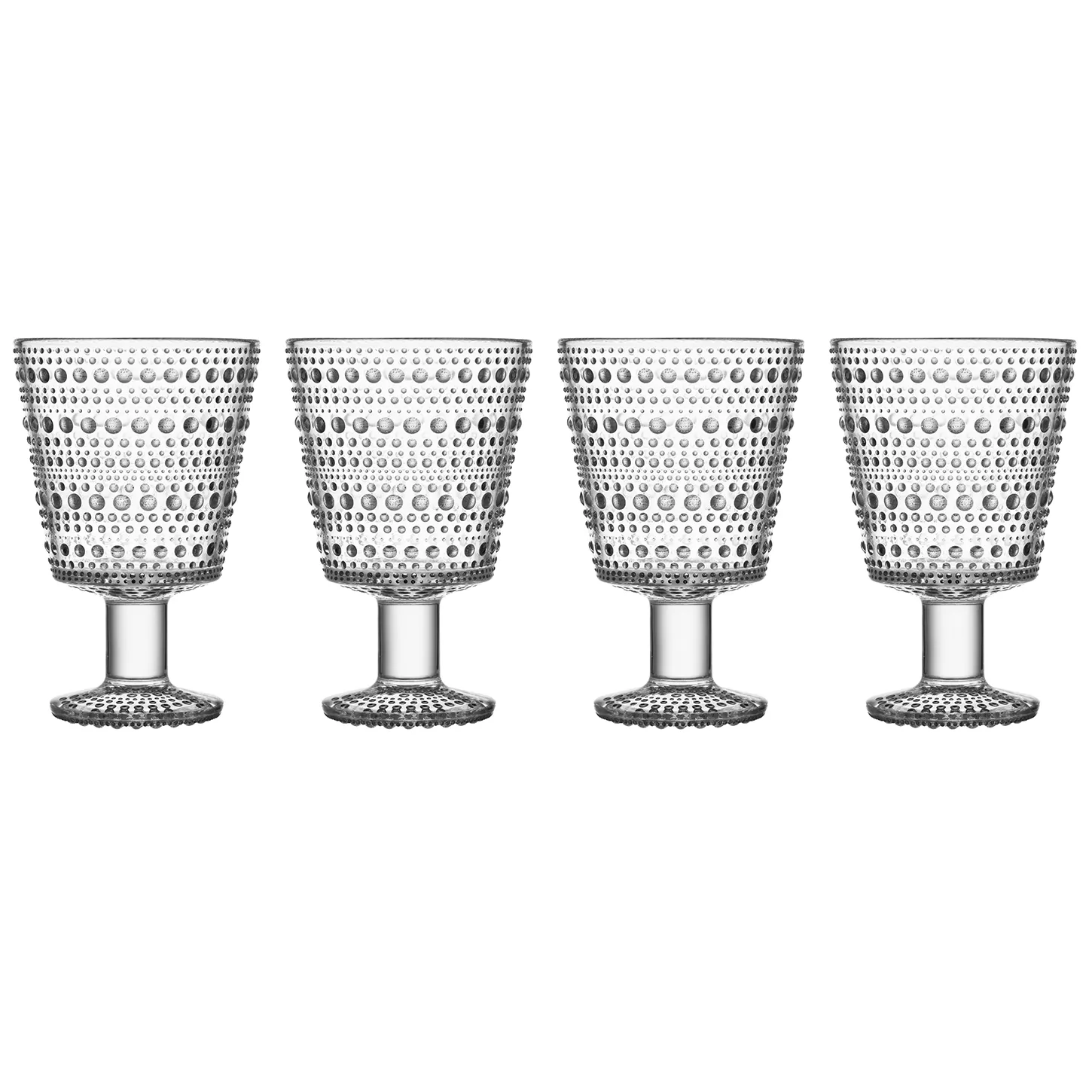 Kastehelmi jalallinen juomalasi 26 cl, 4-pakkaus, Kirkas Iittala