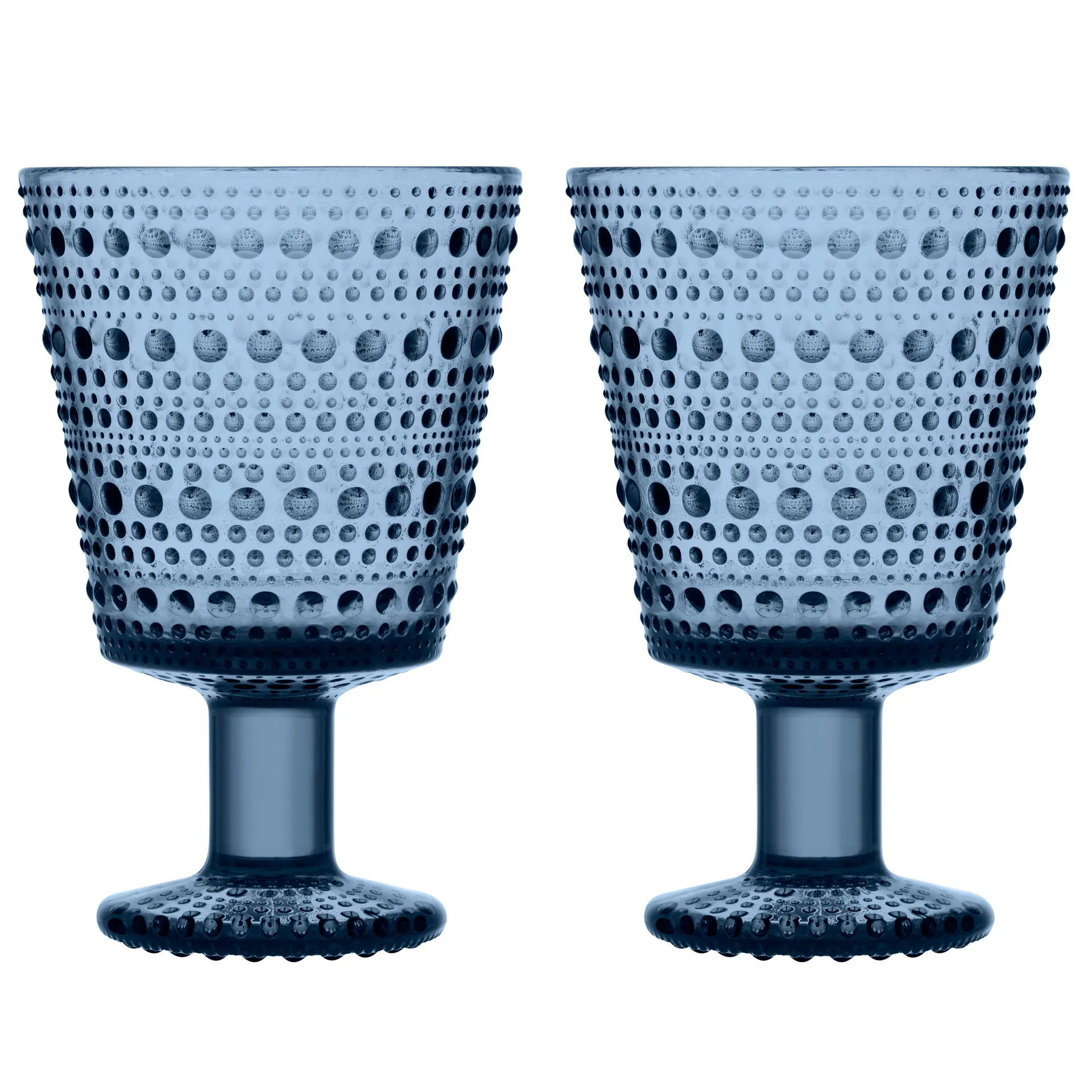 Kastehelmi viskilasi jalallinen 26 cl 2 kpl, Sade (sininen) Iittala